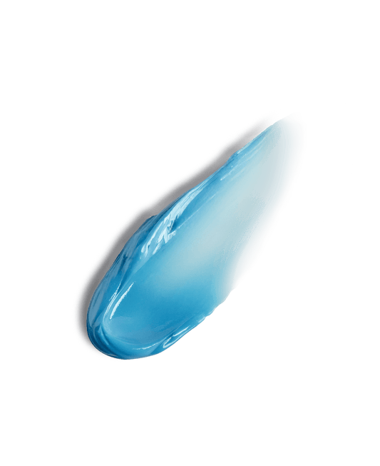 Blue toothpaste tube on a black background