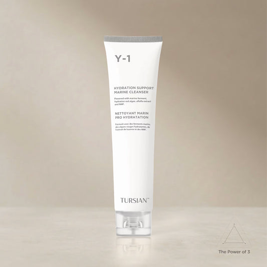 Tursian Y-1 Hydration Support Marine Cleanser on a beige background